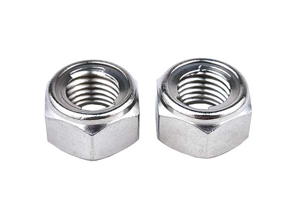 Two stainless steel DIN 980 lock nuts