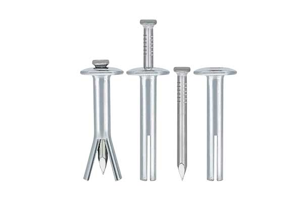 Silver carbon steel hammer drive anchors