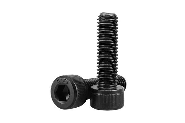 Two oxidized black DIN912 standard Hex Socket Head Cap Screws