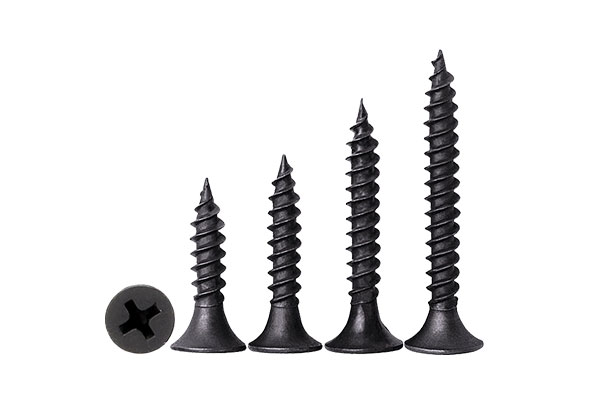 Five dark drywall screws