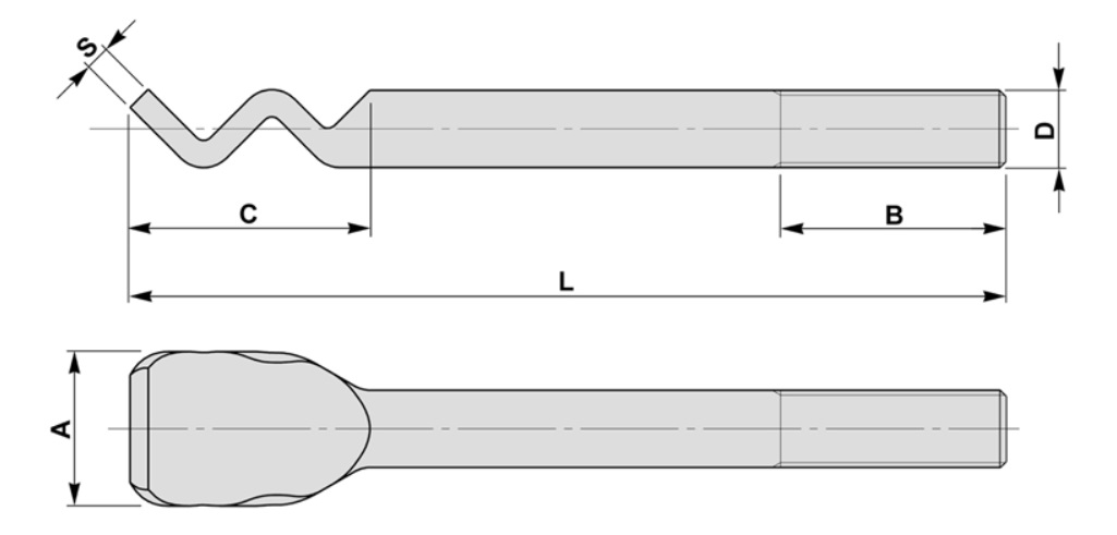 type D Foundation Bolt