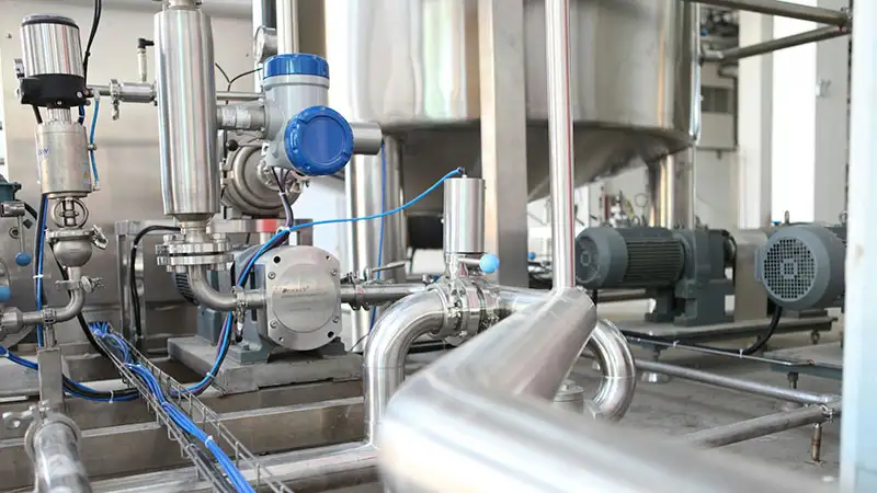 Industrial machinery and piping system