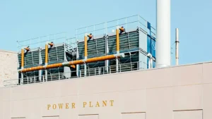 Cooling towers on a power plant
